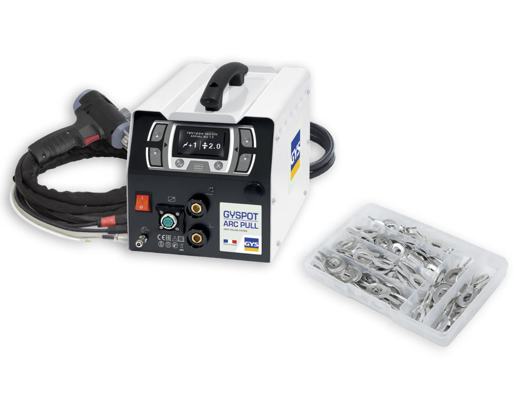 ARC200 sisältää manuaali- ja automaattipistoolin sekä tarvikelaatikon. Tarvitsee Argon-suojakaasun.