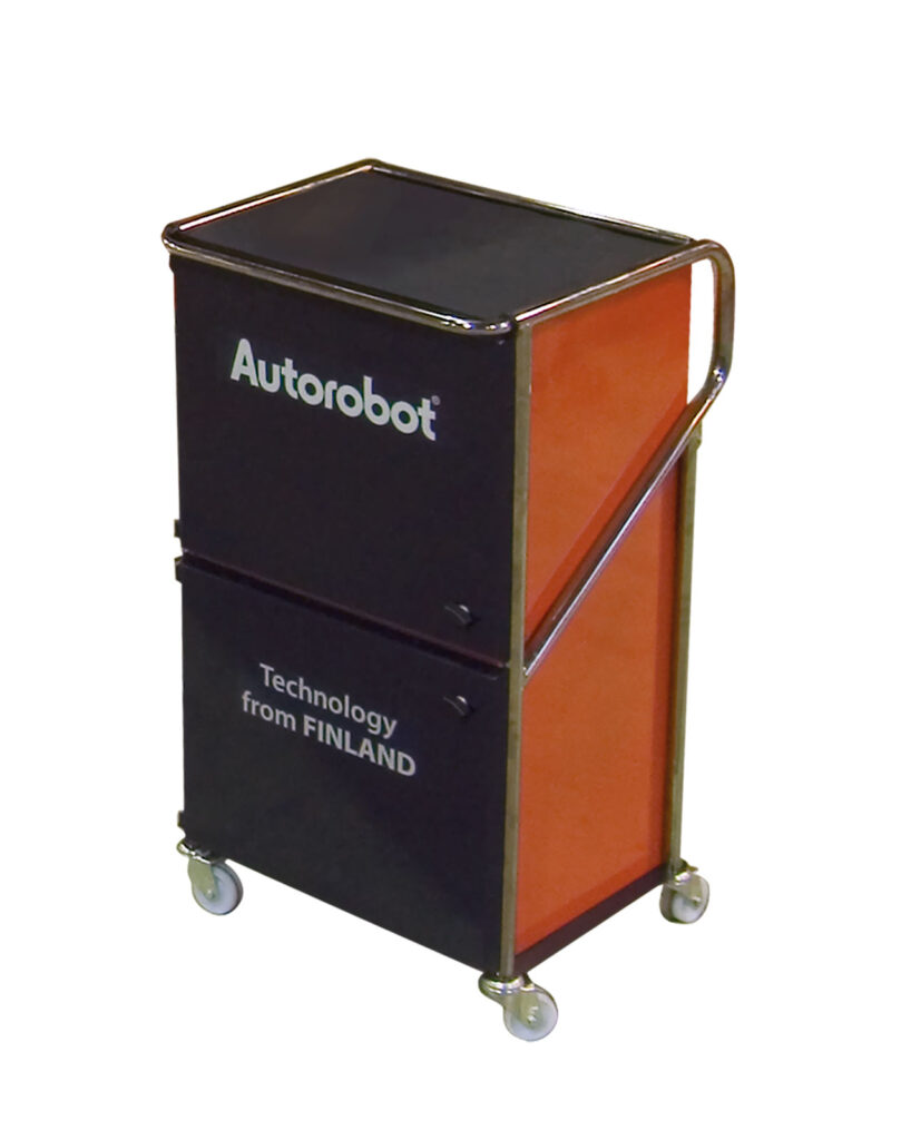 Movable cabin for car body measuring system.